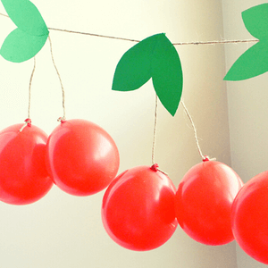 Cherry Balloon Party Garland