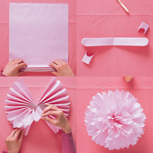 Tissue Paper Pom Poms